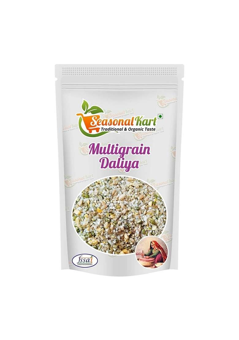 Seasonalkart Combo Of Organic Multigrain Dalia,Jau Daliya&Bajra Daliya| 200 Grams Each| Total Weight 600 Grams| Healthy Grains - Indya