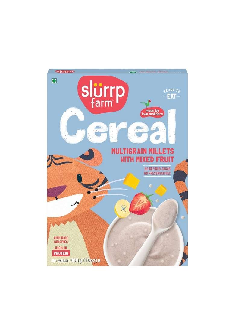 Slurrp Farm Multigrain Millets Cereal With Mixed Fruits And Rice Crispies 300G Sathu Maavu Health Mix The Goodness Of Ragi Dals Almonds| 200G - Indya