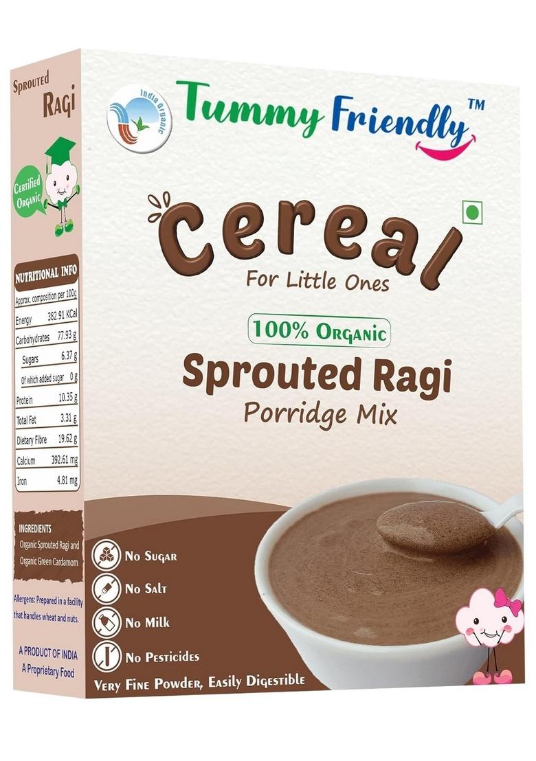 Tummyfriendly Foods Certified Organic Sprouted Ragi And Organic Sprouted Brown Rice Porridge Mixes | Rich In Calcium, Iron, Protein, Fibre & Micro-Nutrients,200G Each, 2 Packs