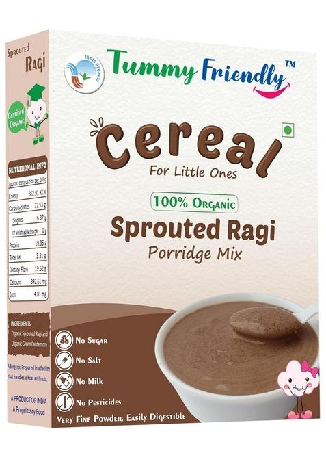 Tummyfriendly Foods Certified Organic Sprouted Ragi And Organic Sprouted Brown Rice Porridge Mixes | Rich In Calcium, Iron, Protein, Fibre & Micro-Nutrients,200G Each, 2 Packs