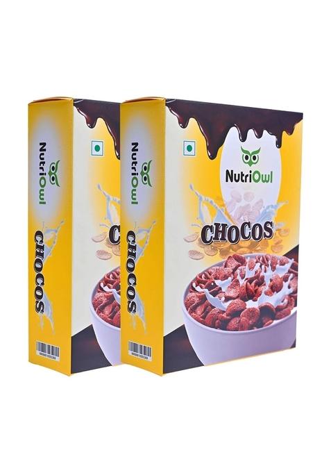 Nutriowl Chocos 200G Pack Of 2 – Whole Grain Breakfast Cereal, Rich In Fibre, High In Calcium & Protein, Packed With Essential Vitamins & Minerals