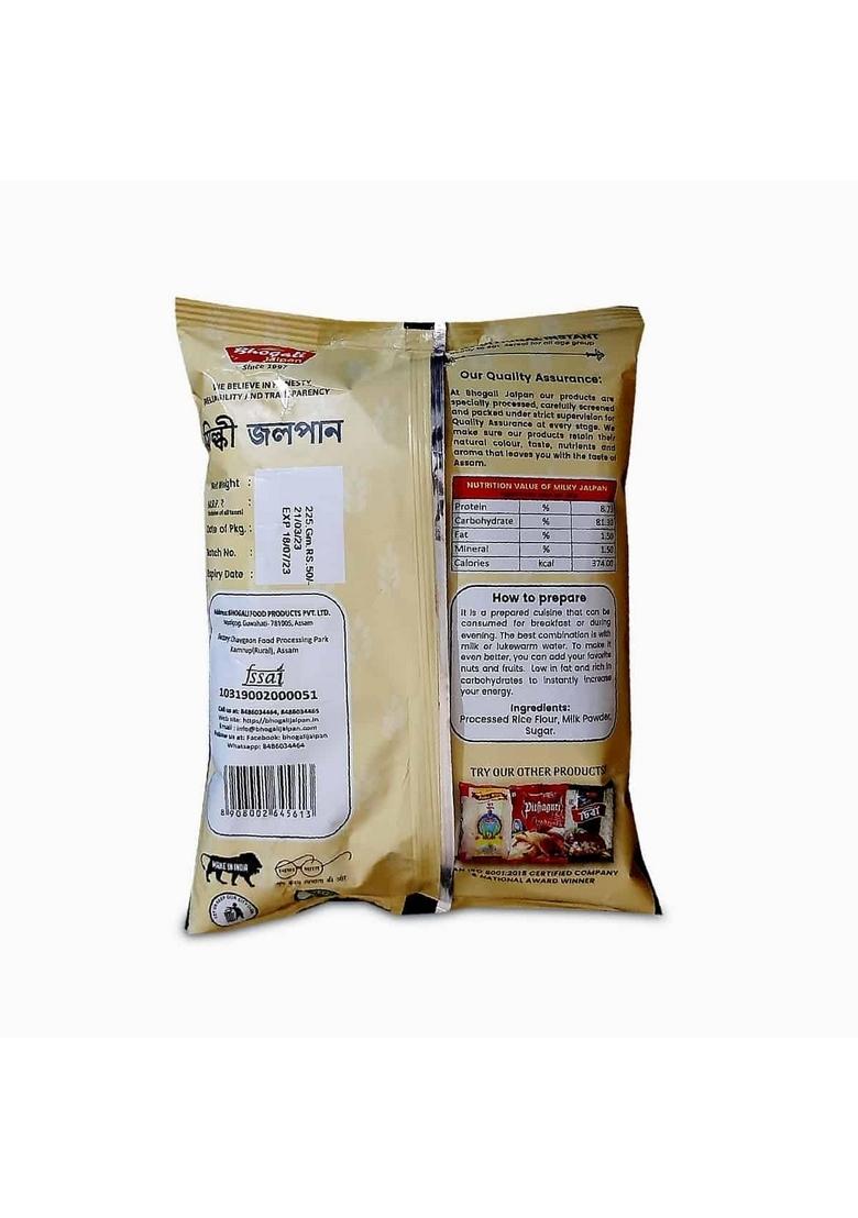 Bhogali Jalpan Milky Jalpan | Traditional Instant Assamese Cereal | Ready-To-Eat Healthy Breakfast | Gluten-Free, No Preservatives | 500G