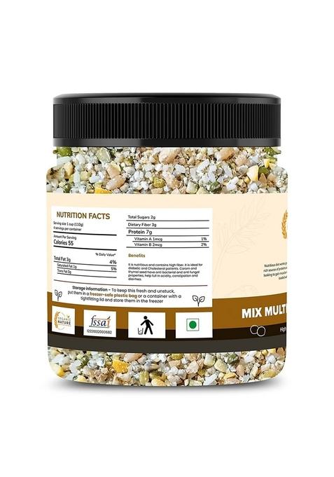 Organic Nature Natural Pure Combo Pack Of Mix Multigrain Dalia 250 Gm Each Total 500 Gm | Healthy Grains Daliya | Fiber Rich | Mix Grain Dalia | Pure Mix Multigrain Daliya | Gluten Free| Jar Pack