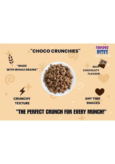 Crispee Bites | Choco Crunchies | Ragi-Based Chocolate Bites With White Cream | Healthy & Crunchy Snack | Made With (Nachni) | Perfect Anytime Sweet Snack | 100G Pack
