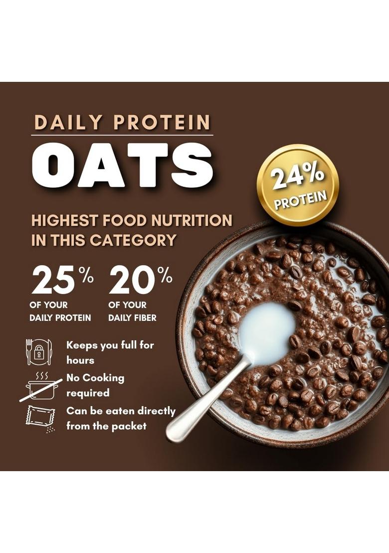 Sensoriom Daily High Protein Chocolate Oatmeal 450G | 24% Protein Breakfast Cereal | Instant Food For All Family Members