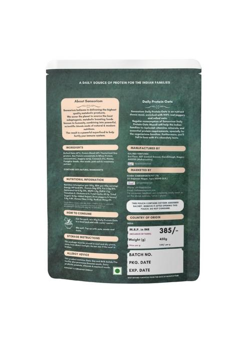 Sensoriom Daily High Protein Chocolate Oatmeal 450G | 24% Protein Breakfast Cereal | Instant Food For All Family Members