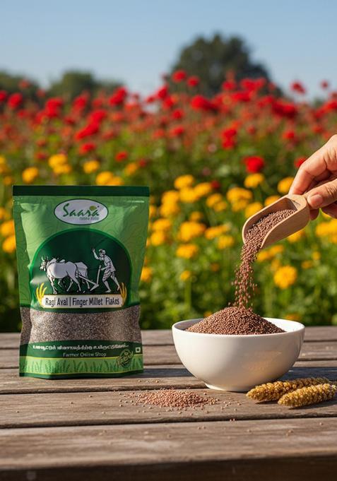 Vs Products Ragi Flakes 250G | Kezhvaragu Aval | Finger Millet Flakes | Ragi Aval
