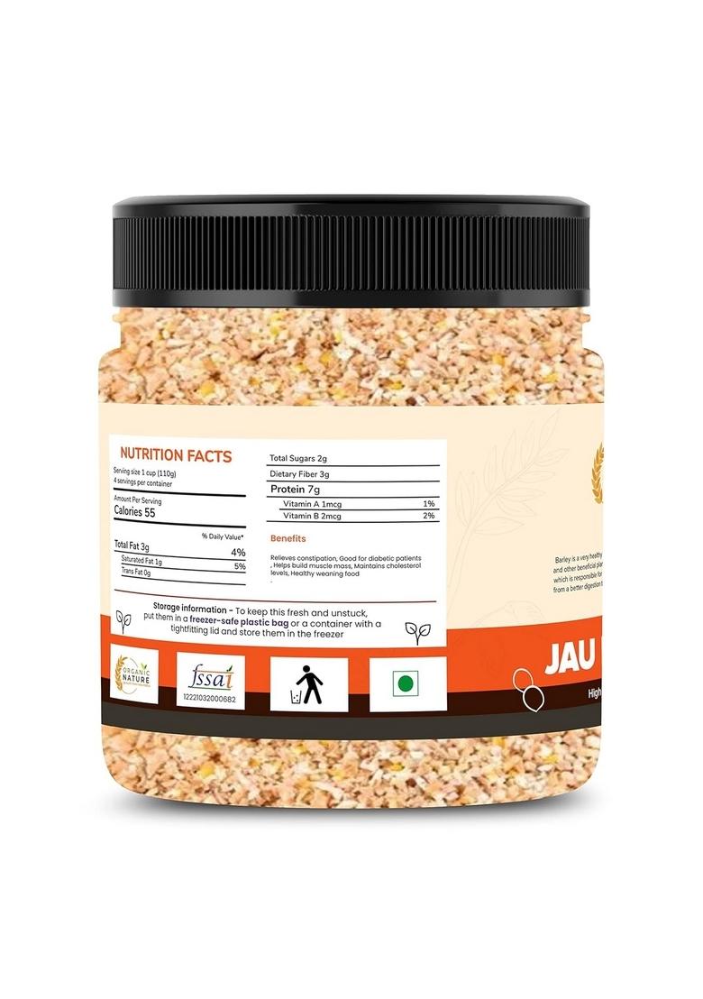 Organic Nature Jau Daliya (Pearl Millet Porridge)| 400 Gms Packing | With Omega-3 Fats| Whole Grain Jau Daliya | For Weight Loss & Digestive Health| Rich In Nutrients & Fibre | Jar Pack|
