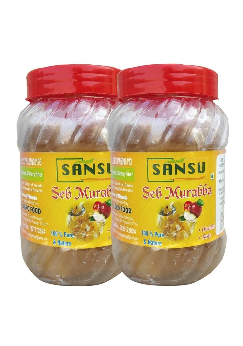 Sansu Homemade Organic Seb Murabba (Pack Of 2 X 500 Gm)