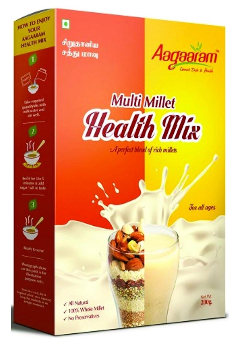 Aagaaram Multi Millet Health Mix|| 500G|| 100% Natural And Preservative Free|| Zero Tranfat|| 18% Protein Content|| Millet Porridge||