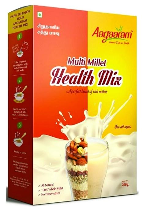 Aagaaram Multi Millet Health Mix|| 500G|| 100% Natural And Preservative Free|| Zero Tranfat|| 18% Protein Content|| Millet Porridge||