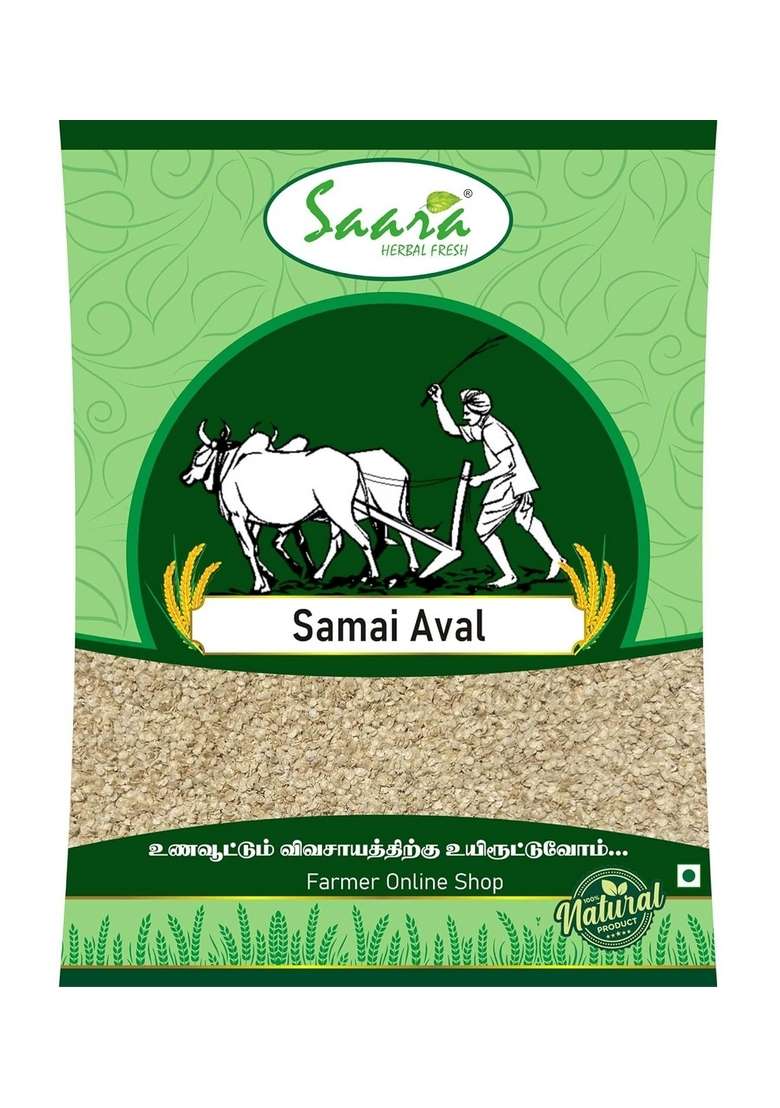 Saara Herbal Fresh Little Millet Flakes 250G | Samai Aval | Saamalu Atukulu | Kutki Chura | Chaama Aval | Little Millet Poha - Indya
