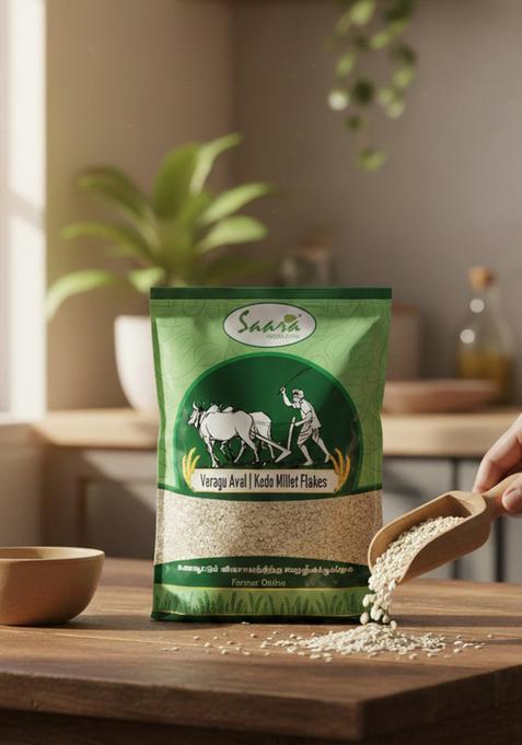 Vs Products Kodo Millet Poha 500Gm | Varagu Aval | Kodo Millet Flakes