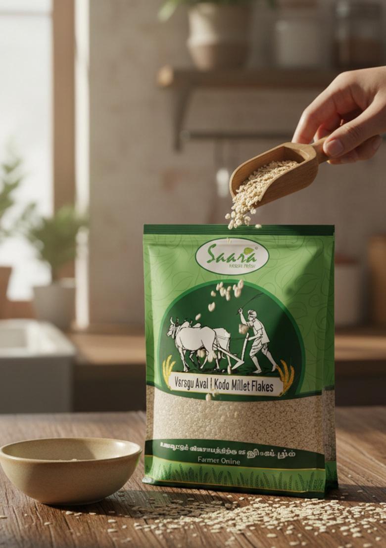 Vs Products Jowar Flakes | Cholam Aval 1Kg | Traditional Sorghum Flakes For Breakfast