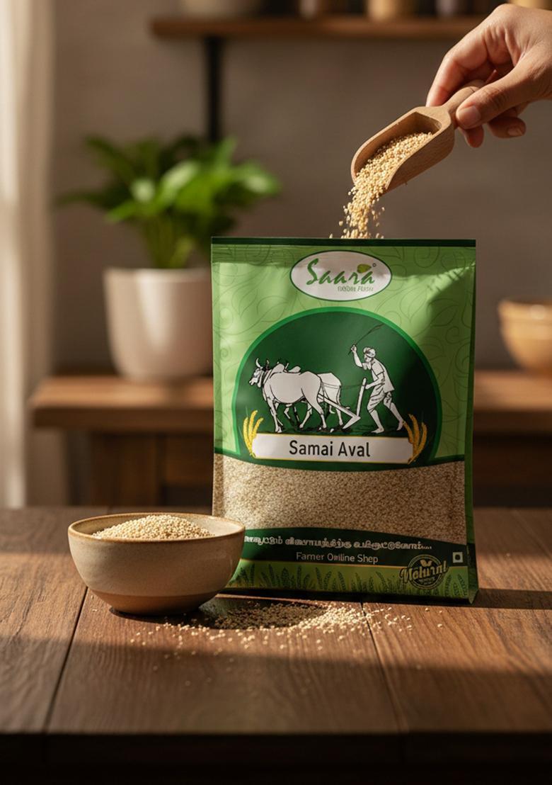 Vs Products Original Little Millet Flakes 1Kg | Samai Aval | Saamalu Atukulu | Kutki Chura | Chaama Aval | Little Millet Poha