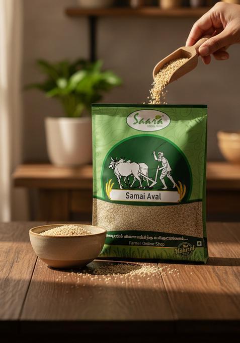 Vs Products Original Little Millet Flakes 1Kg | Samai Aval | Saamalu Atukulu | Kutki Chura | Chaama Aval | Little Millet Poha