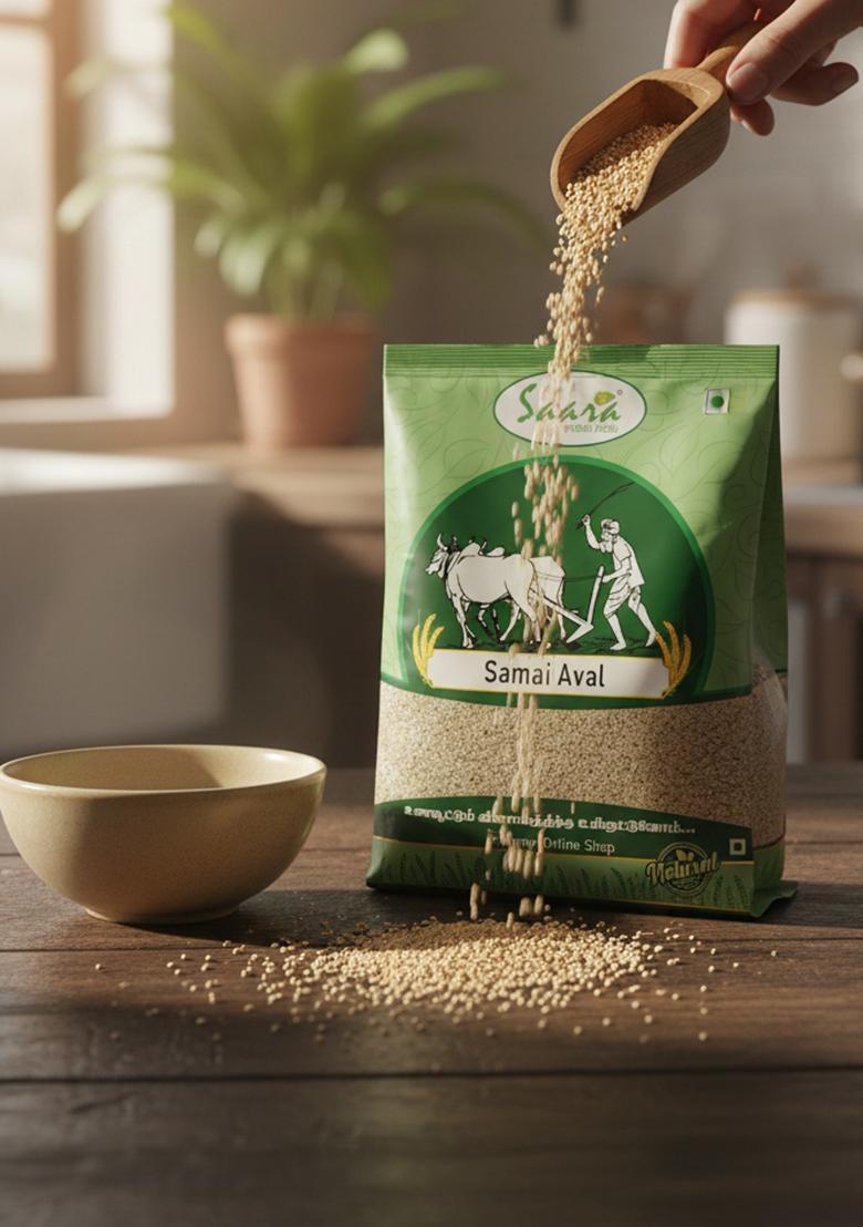 Vs Products Little Millet Flakes 1Kg | Samai Aval | Saamalu Atukulu | Kutki Chura | Chaama Aval | Little Millet Poha