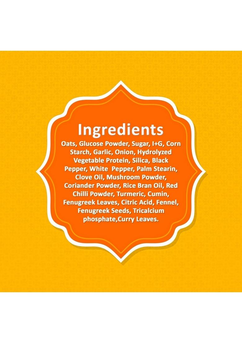 Tiryanc Natural Oats With Curry And Pepper | Tasty, Anytime Snack | Ready In 3 Mins | No Maida, No Added Preservatives | Oats Helps Manage Weight | Nutritious Breakfast Cereals (500G)