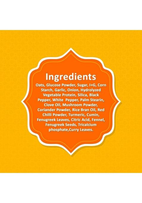 Tiryanc Natural Oats With Curry And Pepper | Tasty, Anytime Snack | Ready In 3 Mins | No Maida, No Added Preservatives | Oats Helps Manage Weight | Nutritious Breakfast Cereals (500G)