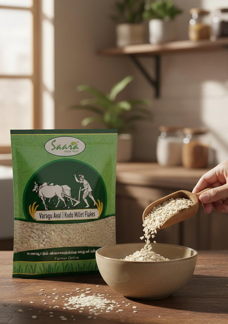 Vs Products Kodo Millet Poha 250Gm | Varagu Aval | Kodo Millet Flakes