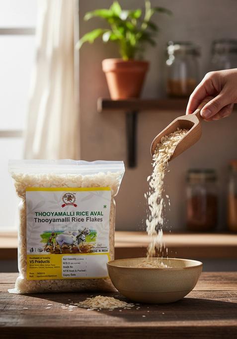 Vs Products Thooyamalli Rice Aval 250G | Traditional Flattened Rice | Healthy Breakfast Option