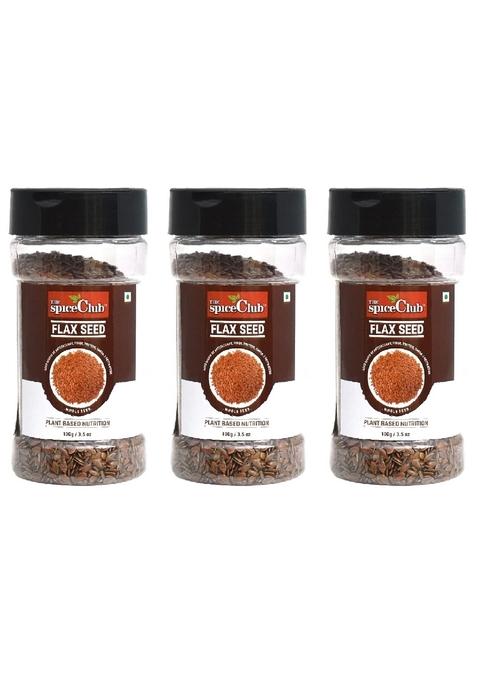 The Spice Club Flax Seed 100Gm Pet Jar- (Pack Of 3)