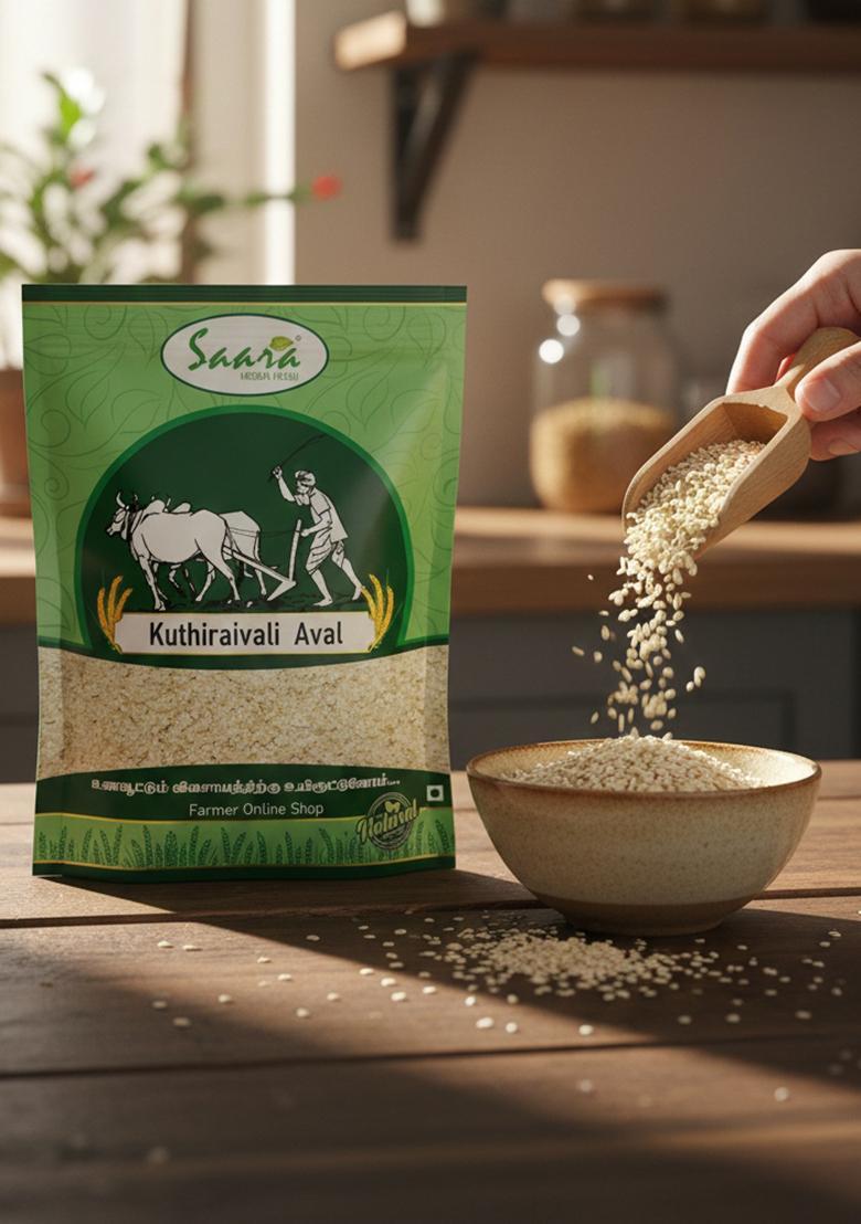 Vs Products Kuthiraivali Aval 500G | Barnyard Millet Flakes| Nutritious Flattened Lentil For Upma & Poha Recipes