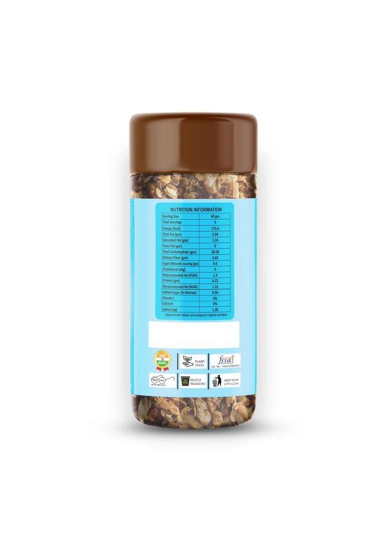 Snaxup Crunchy Granola Mix With Rolled Oats - Granola For Breakfast | Black Raisins, Seeds & Almonds | 100% Wholegrain Cereal | Healthy And Tasty Breakfast (350G) - Indya