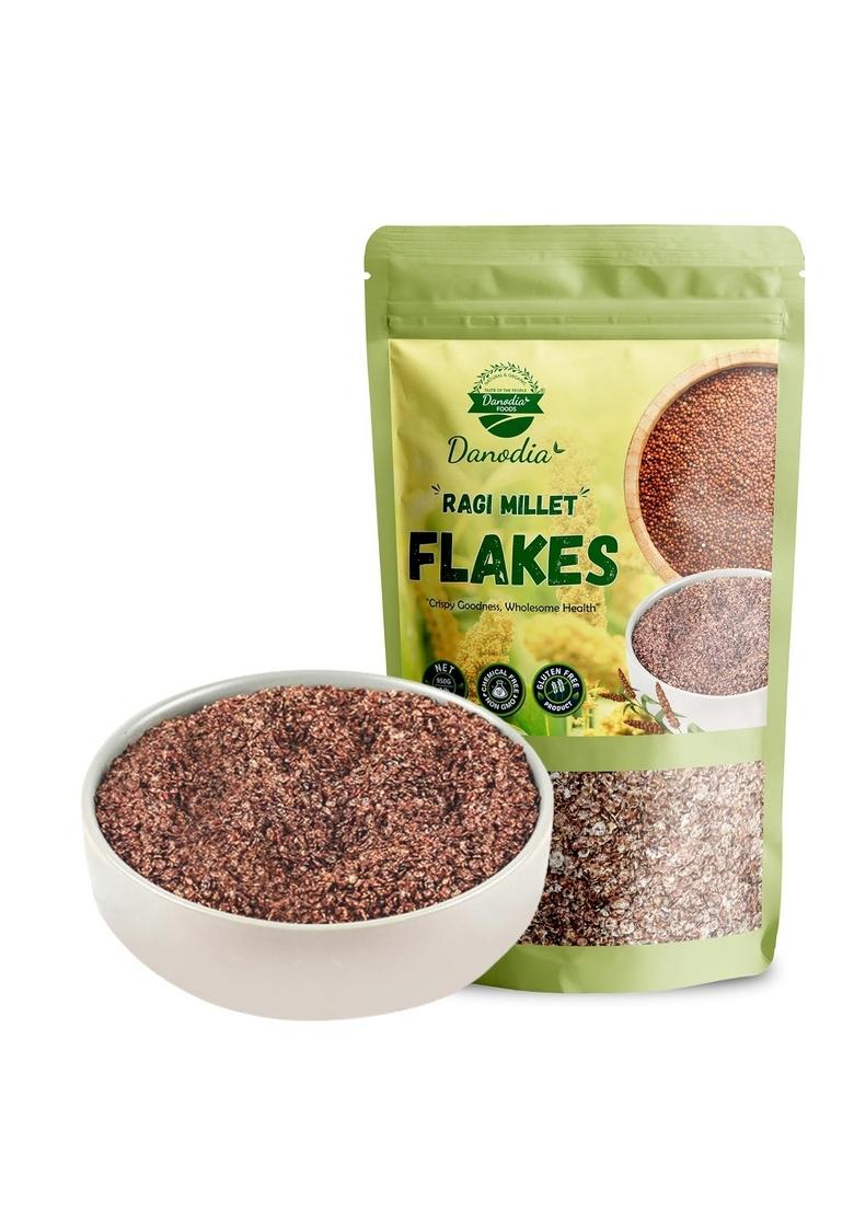 Danodia Foods Finger Millet Flakes (Ragi) – 450G (0.99 Lbs) | Gluten-Free & Non-Gmo | Traditional Unpolished Millet Flakes | Ideal For Indian & Fusion Recipes