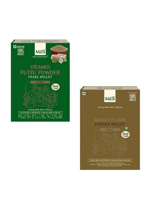 Mil8 Puttu Powder Pearl & Flour Foxtail Millet Combo (300Gram-300Gram) Nutritious, Delicious And Healthy Breakfast Solution