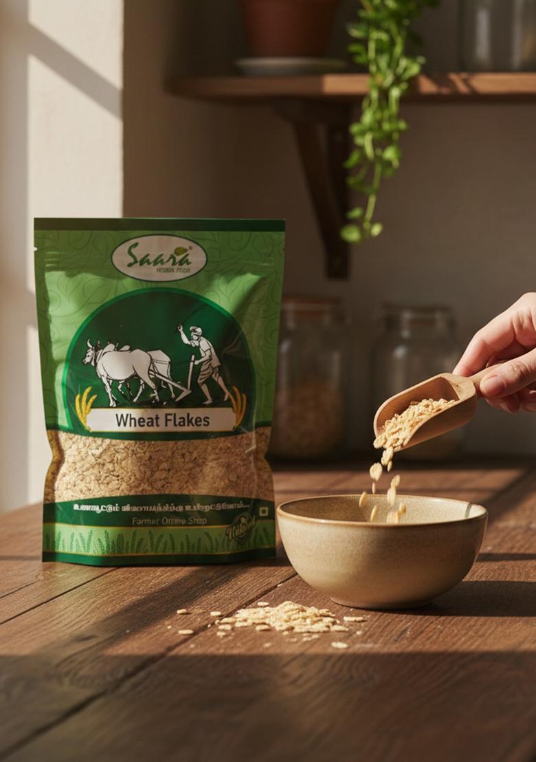 Vs Products Organic Wheat Flakes 500G | Godhumai Aval, Godhumai Avalu | Gehu Poha, Gehu Chiwda
