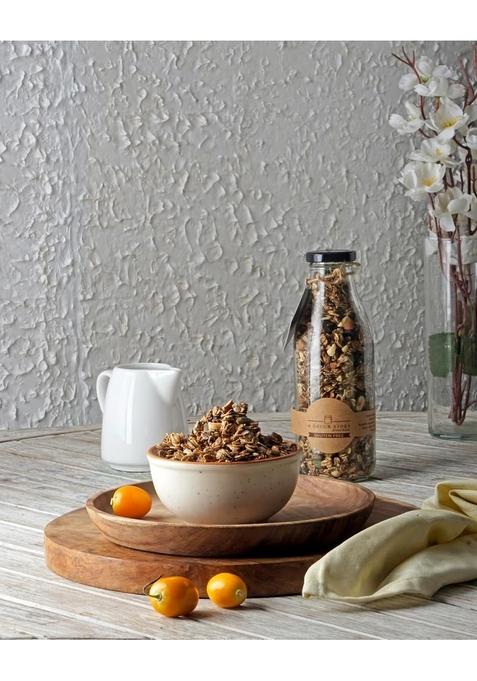 A Dough Story Charcoal Granola With Activated Charcoal & Mixed Nuts | Healthy Granola Snack With Jaggery & Seeds | 100G Pack | No Added Sugar -250G