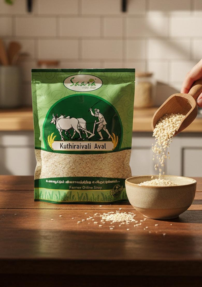 Vs Products Organic Barnyard Millet Flakes 500Gm | Kuthiraivali Aval | Traditional Poha