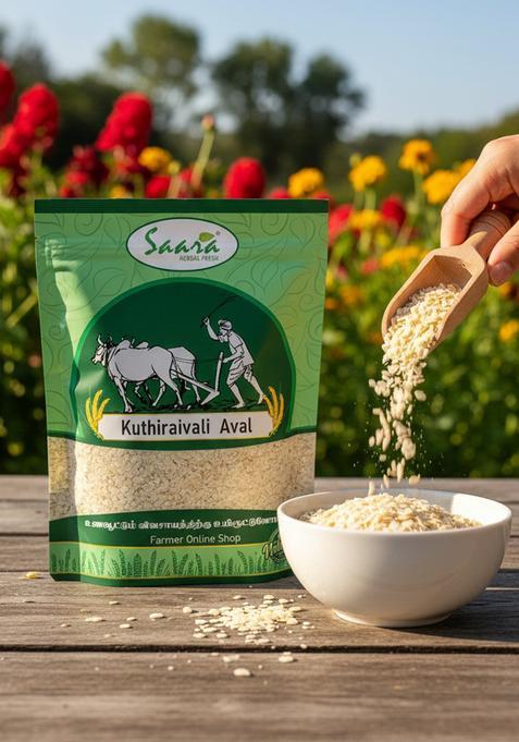Vs Products Barnyard Millet Flakes 500Gm | Kuthiraivali Aval | Natural & Traditional Millet Poha | Healthy Breakfast Option