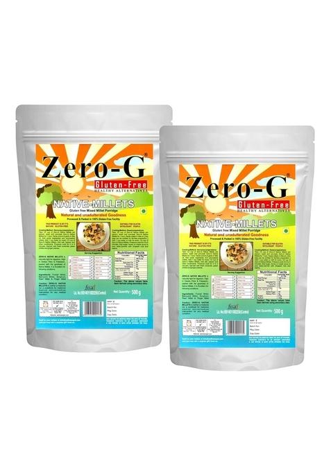 Zero-G Gluten-Free Native Millets - Mixed Millet Porridge (500G Pouch X 2) (Pack Of Two)