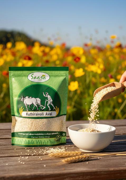 Vs Products Kuthiraivali Flakes, 250G, Barnyard Millet Aval, Millet Flakes For Breakfast, Rich In Fiber, 250G