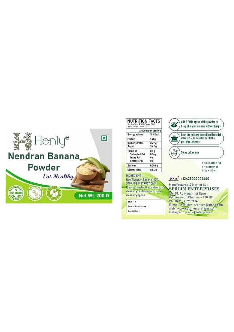 Henly Banana Powder | Superfoods | High-Fiber | Flour Alternative | 200G, Eat Healthy