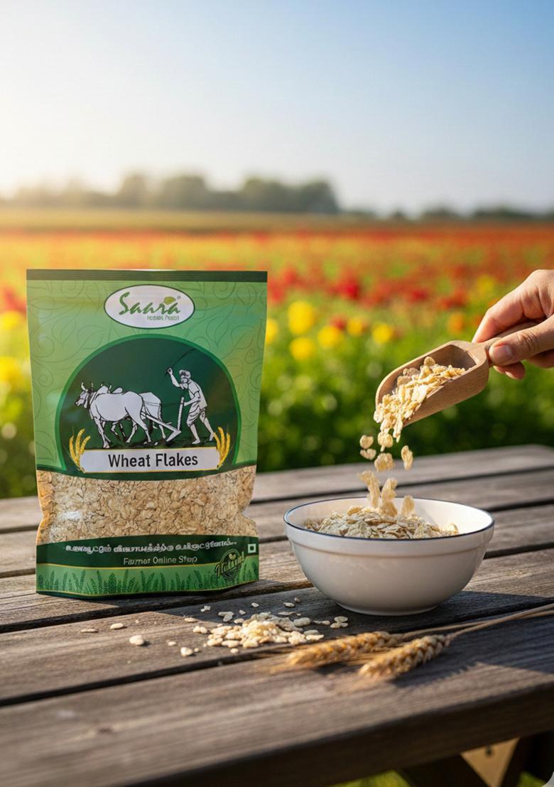 Vs Products Original Wheat Flakes 1Kg | Godhumai Aval, Godhumai Avalu | Gehu Poha, Gehu Chiwda