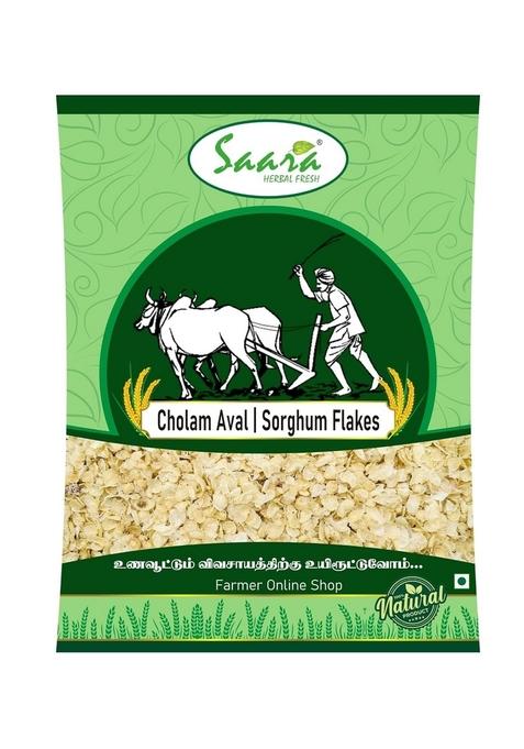 Saara Herbal Fresh Jowar Flakes | Sorghum Flakes |Cholam Aval |Jowar Poha |Jonna Atukulu |Jola Avalakki 1Kg