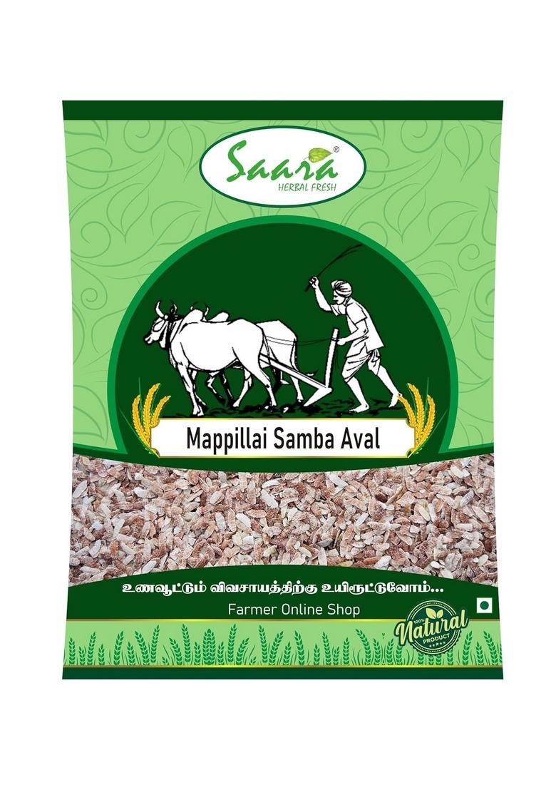 Saara Herbal Fresh Mappillai Samba Rice Flakes 750G | Red Rice Flakes | Lal Chawal Poha | Erra Vari Atukulu | Kempu Akki Avalakki | Chuvanna Ari Aval