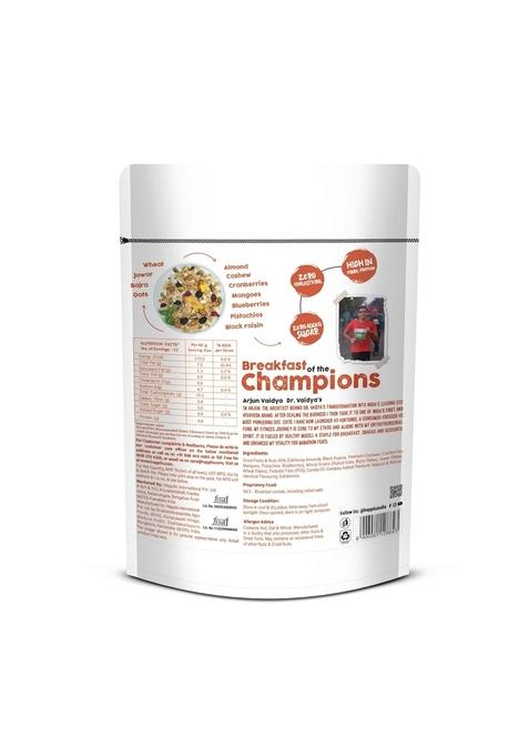 Happilo Loaded Fruit & Nuts Muesli 400G, Healthy Food For Breakfast, 50% Dried Fruits & Nuts, 4 Whole Grains, Prebiotics Fiber, Naturally Cholesterol Free, No Added Sugar (Pack Of 5)