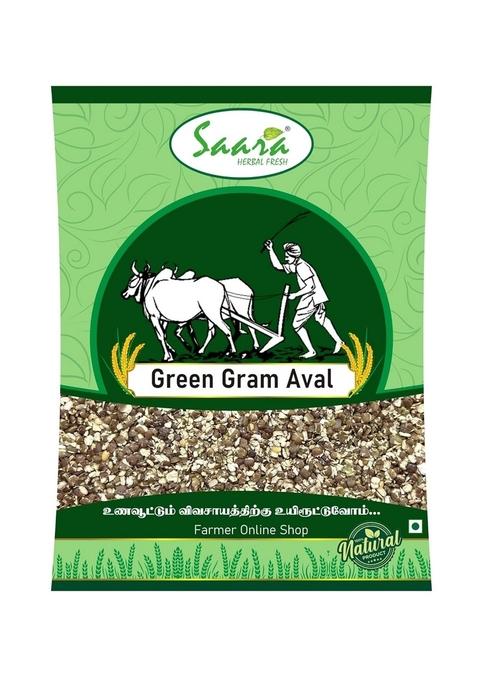 Saara Herbal Fresh Green Gram Aval, 750G, Green Gram Flakes/Poha For Breakfast, Cereal Flakes, 750G
