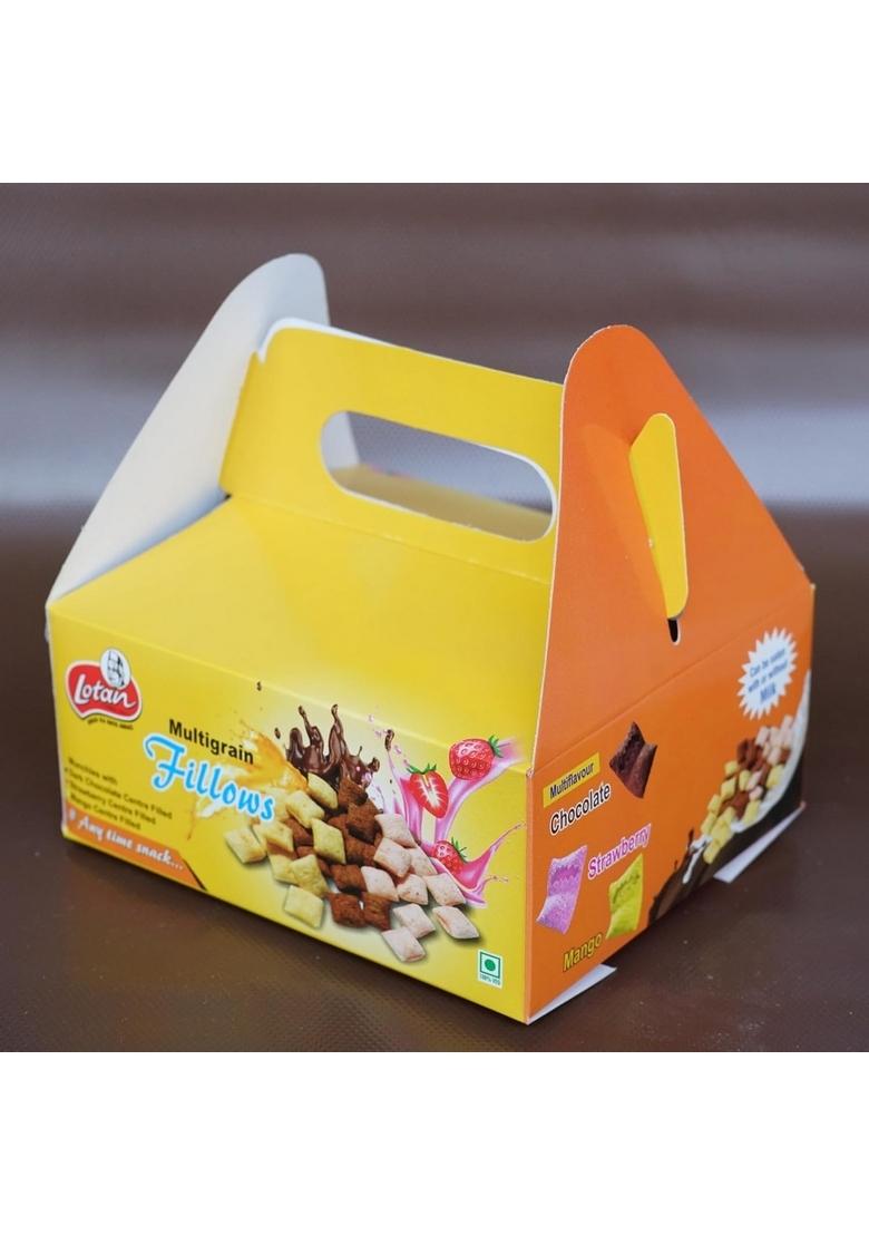 Lotan Multigrain Fillows Breakfast Cereal | 100Gm | Chocolate, Strawberry, Mango & Multi Flavour Burst | Crunchy From Outside Soft From Inside | Any Time Snacks