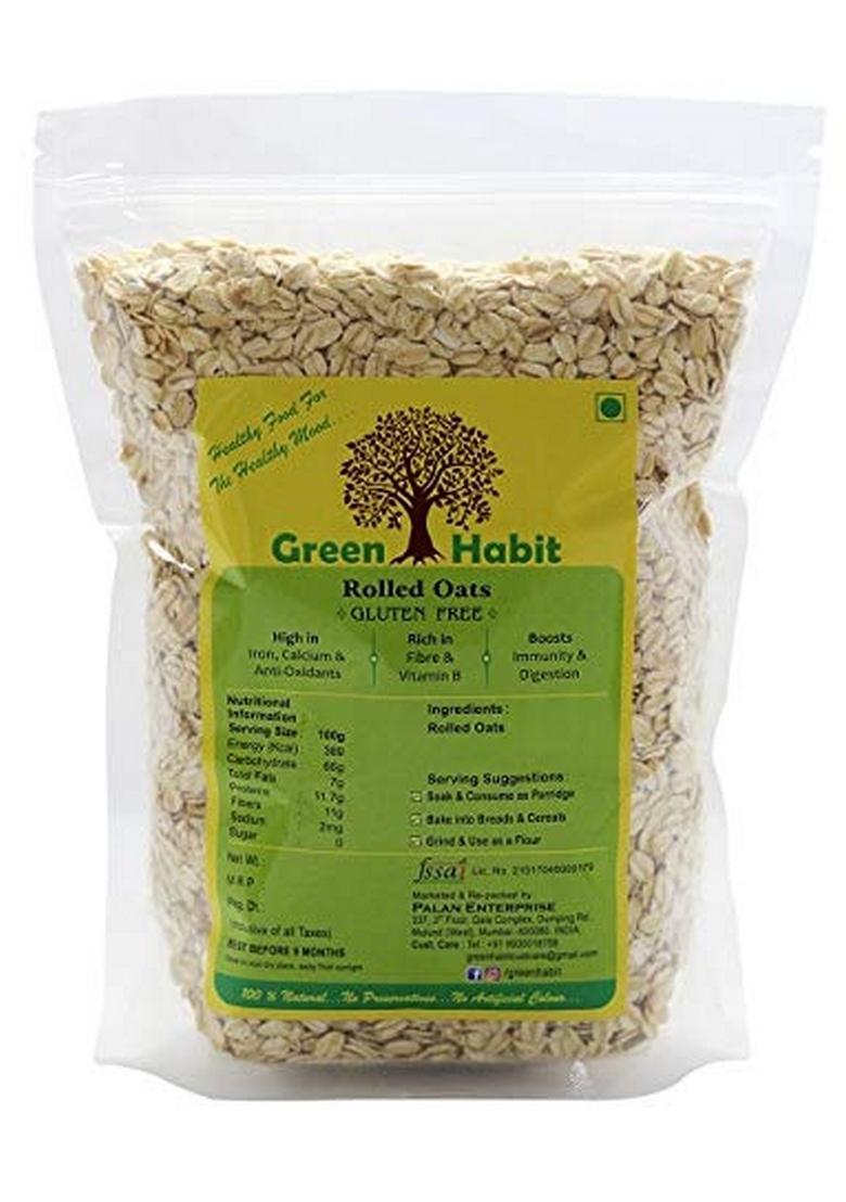 Greenhabit Oats 500Gm * 2 (Rolled Oats 500Gm & Steel Cut Oats 500Gm), Gluten Free Oats For Weight Loss