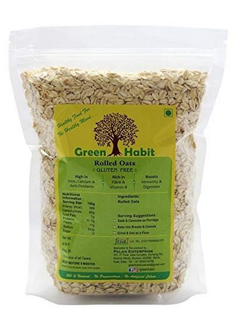 Greenhabit Oats 500Gm * 2 (Rolled Oats 500Gm & Steel Cut Oats 500Gm), Gluten Free Oats For Weight Loss