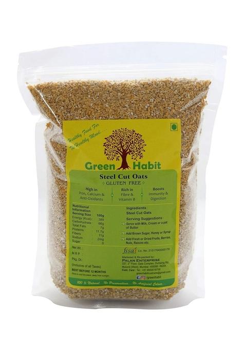 Greenhabit Oats 500Gm * 2 (Rolled Oats 500Gm & Steel Cut Oats 500Gm), Gluten Free Oats For Weight Loss