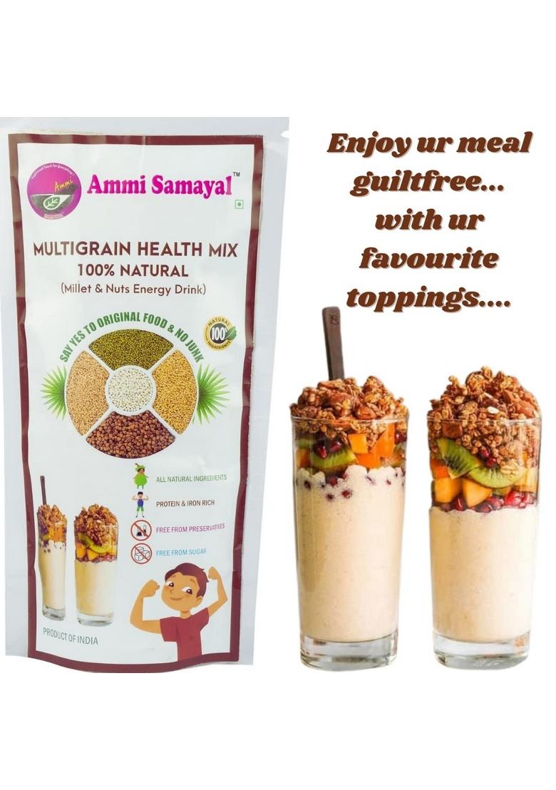 Ammi Samayal Multigrain Health Mix 200G | 100% Natural Multigrain Superfood Drink | Rich In Fiber, Protein & Essential Nutrients | Healthy Energy Booster | Organic & Gluten-Free