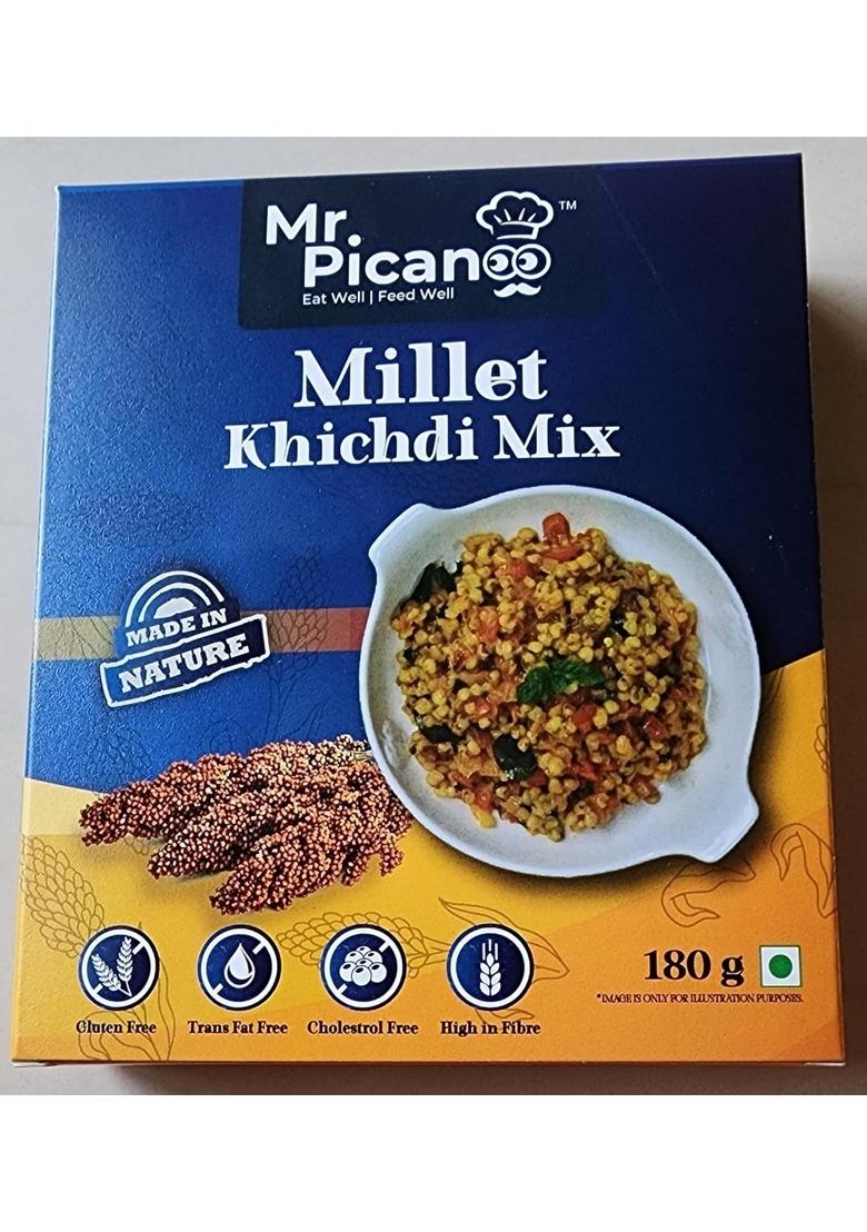 Mr. Picanoo Instant Millet Khichdi Mix | Rich In Nutrients, Protein & Fibre | Quick & Easy To Cook | 180-Gms