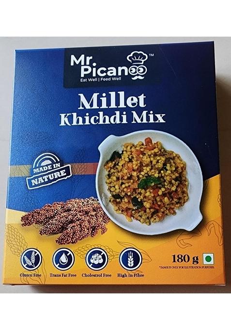 Mr. Picanoo Instant Millet Khichdi Mix | Rich In Nutrients, Protein & Fibre | Quick & Easy To Cook | 180-Gms
