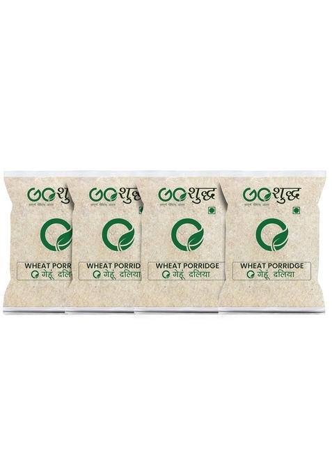 Goshudh Gehun Daliya (Wheat Porridge)| 500Gm Each (Pack Of 4)| Combo Offer|Cold Grinded With All Essential Nutrients| Artificial Flavors Or Colours | Immunity Booster|Improves Metabolism| Healthy & Fibre Rich